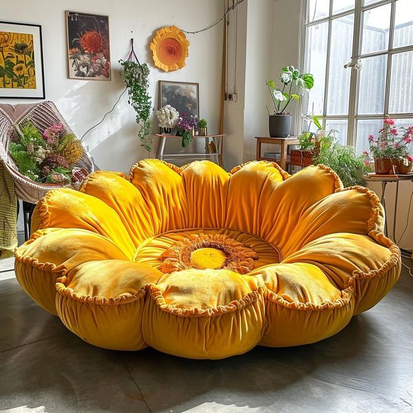 Sunny Bloom - Sunflower Cushion